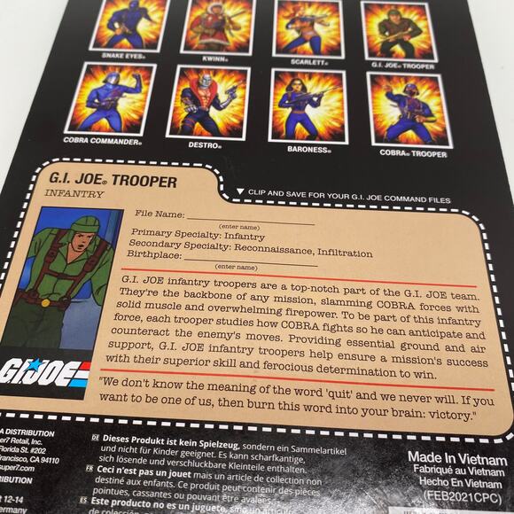 G.I. Joe Super7 3.75" Action Figure Trooper Infantry Pink Skin New Sealed - Picture 5 of 5